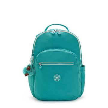 Kipling Seoul Large Iconic 15" Laptop Rugzak Turquoise | NL 1378BE